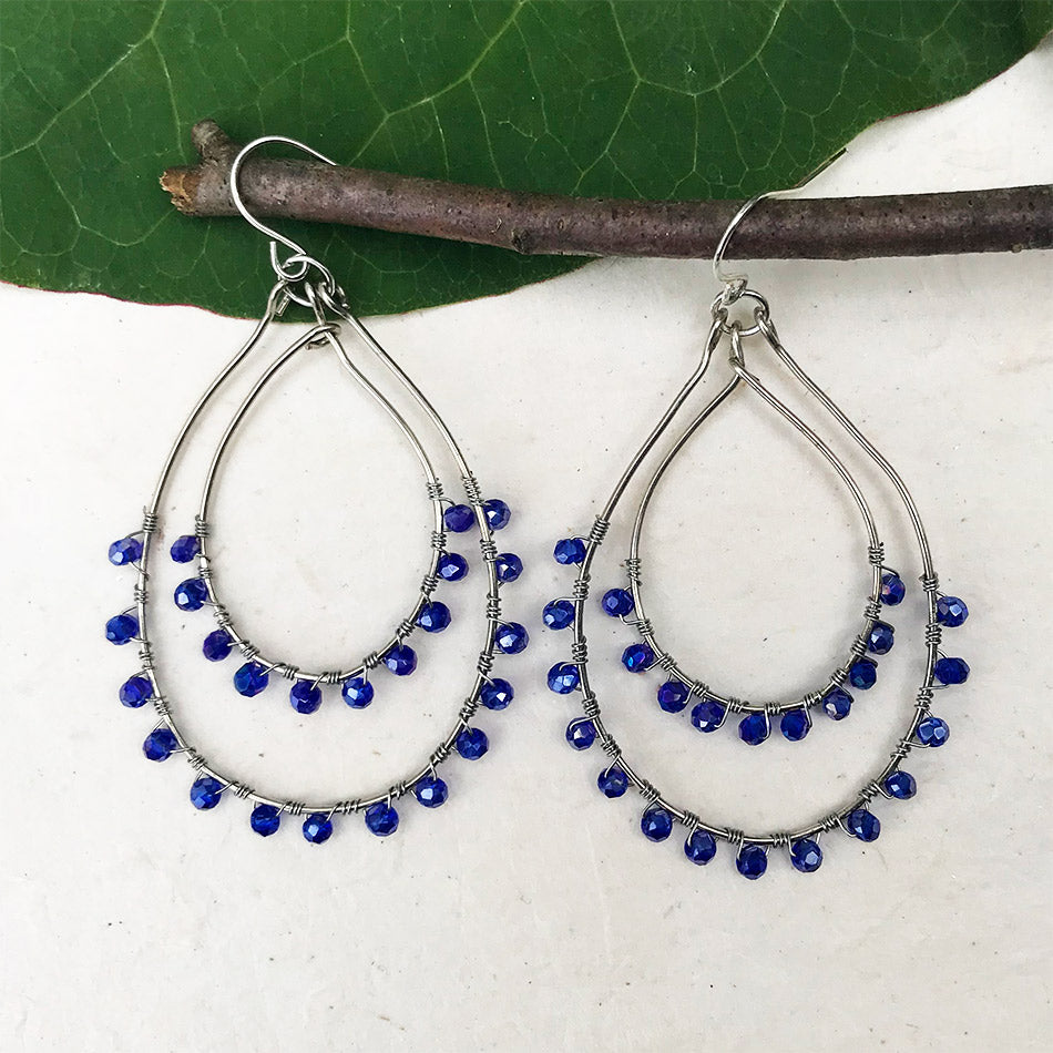 Fair trade beaded earrings handmade in Peru
