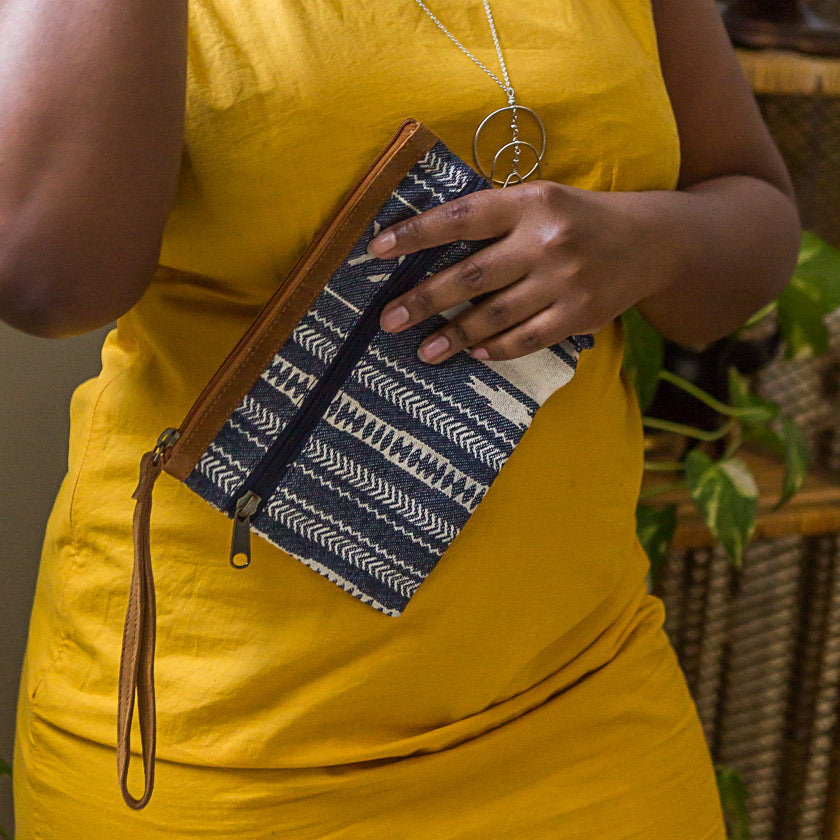 FAir trade recycled clutch handmade by women in India
