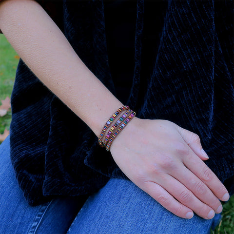 Bonita Wrap Bracelet - Ruby, Guatemala