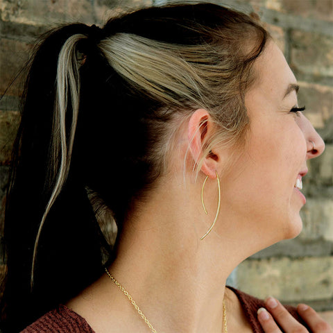 Fair trade statement earrings handmade by women artisans in India