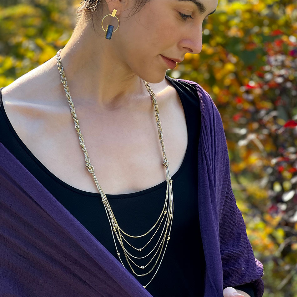 Fair trade statement necklace handmade by women artisans in India