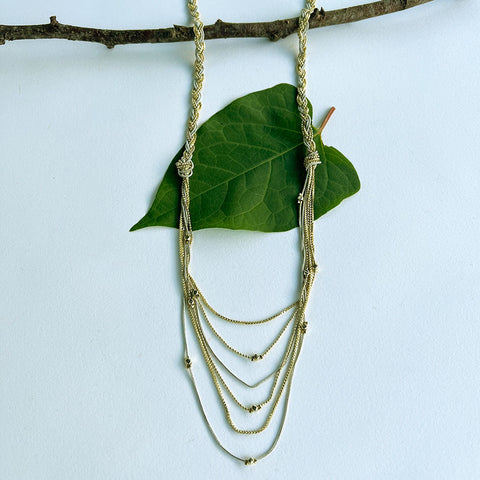 Fair trade statement necklace handmade by women artisans in India