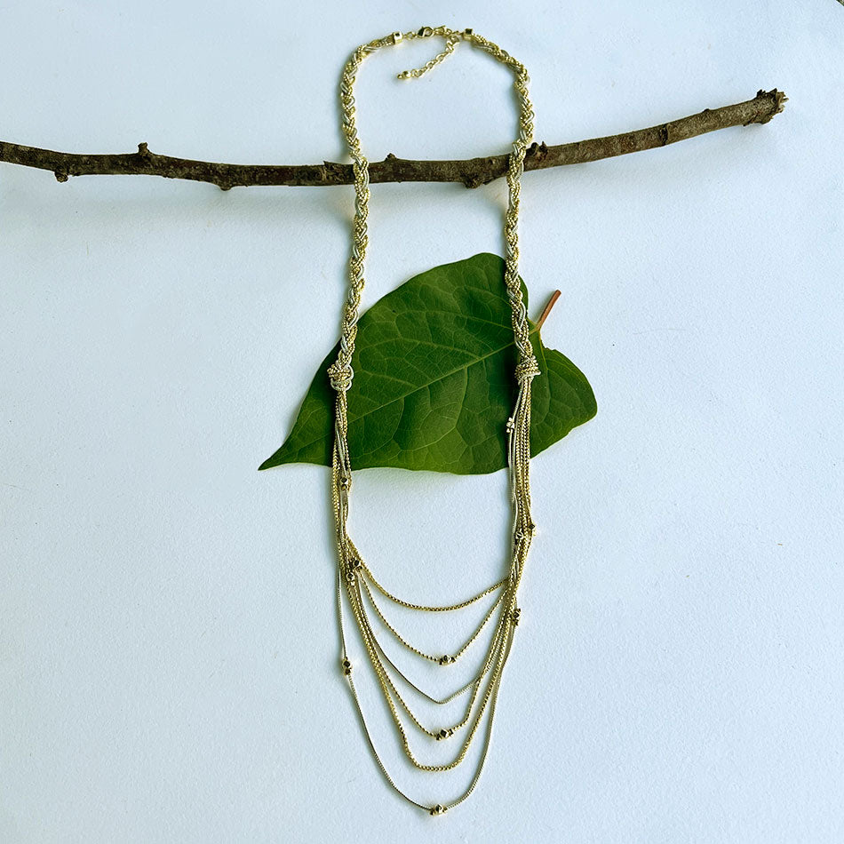 Fair trade statement necklace handmade by women artisans in India