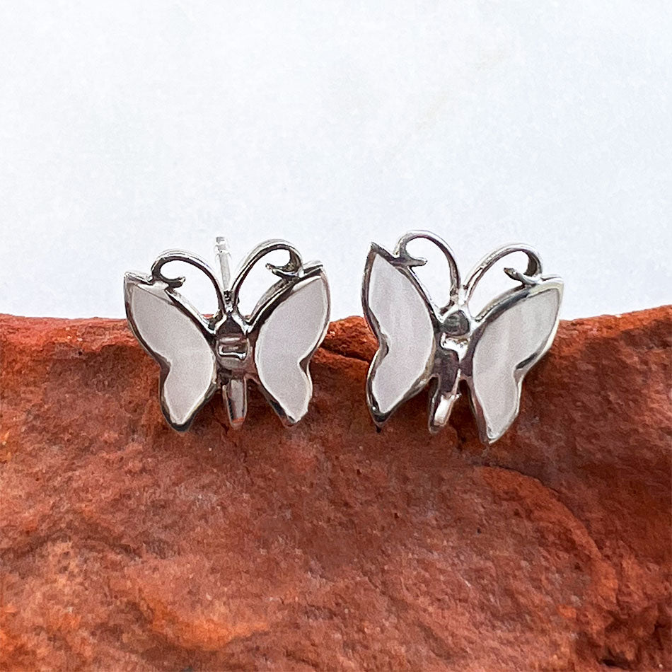 Fair trade butterfly earrings mother-of-pearl