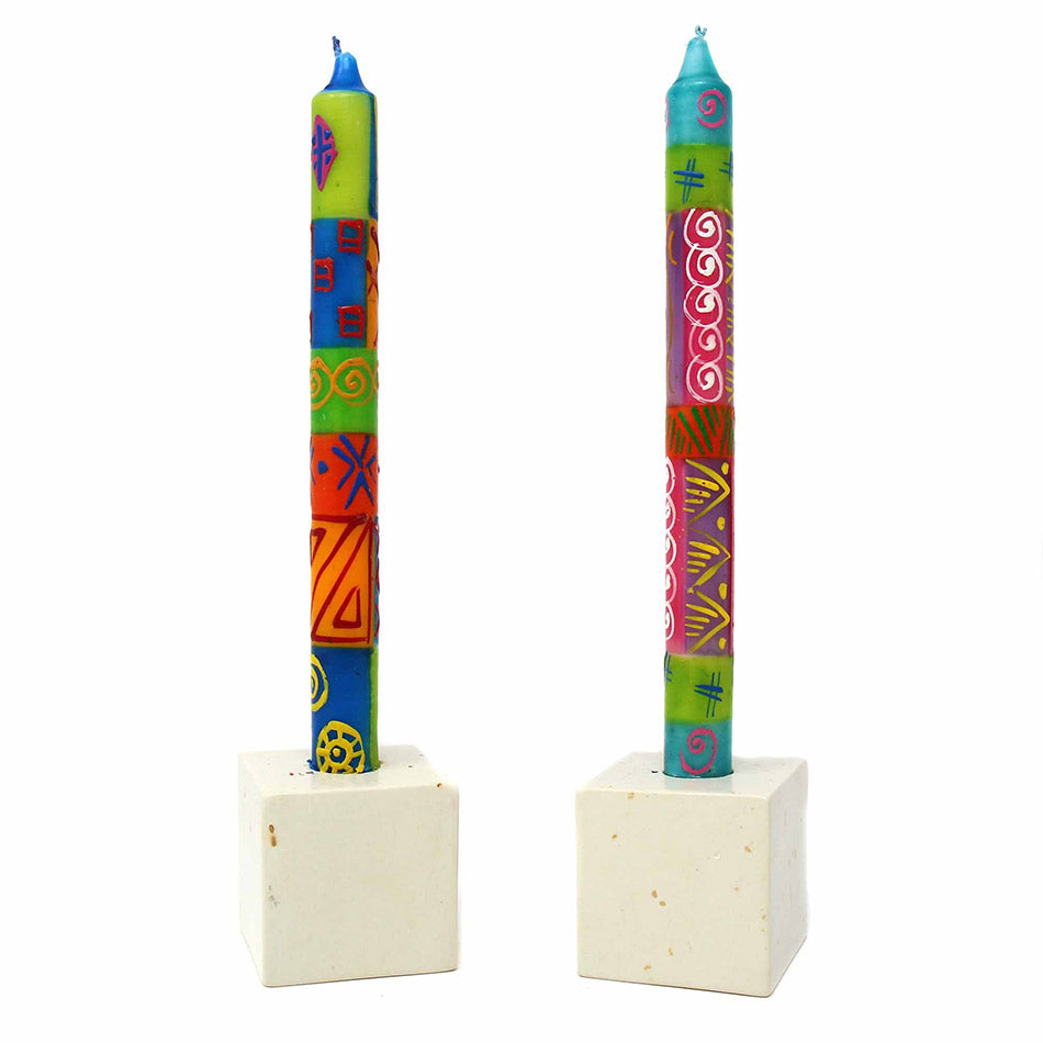 Fair trade hand painted candles handmade in South Africa