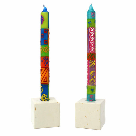 Fair trade hand painted candles handmade in South Africa