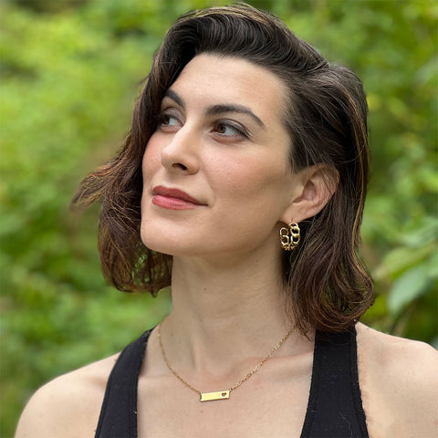 Fair trade earrings hoops handmade by survivors of human trafficking