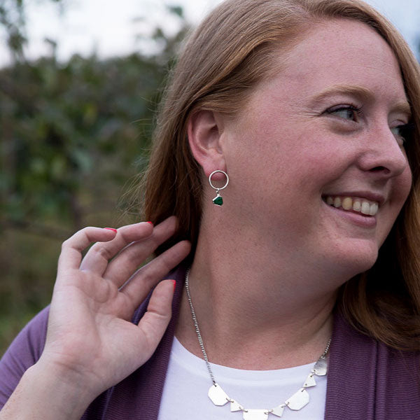 Fair trade sterling silver earrings handmade by women artisans in Peru