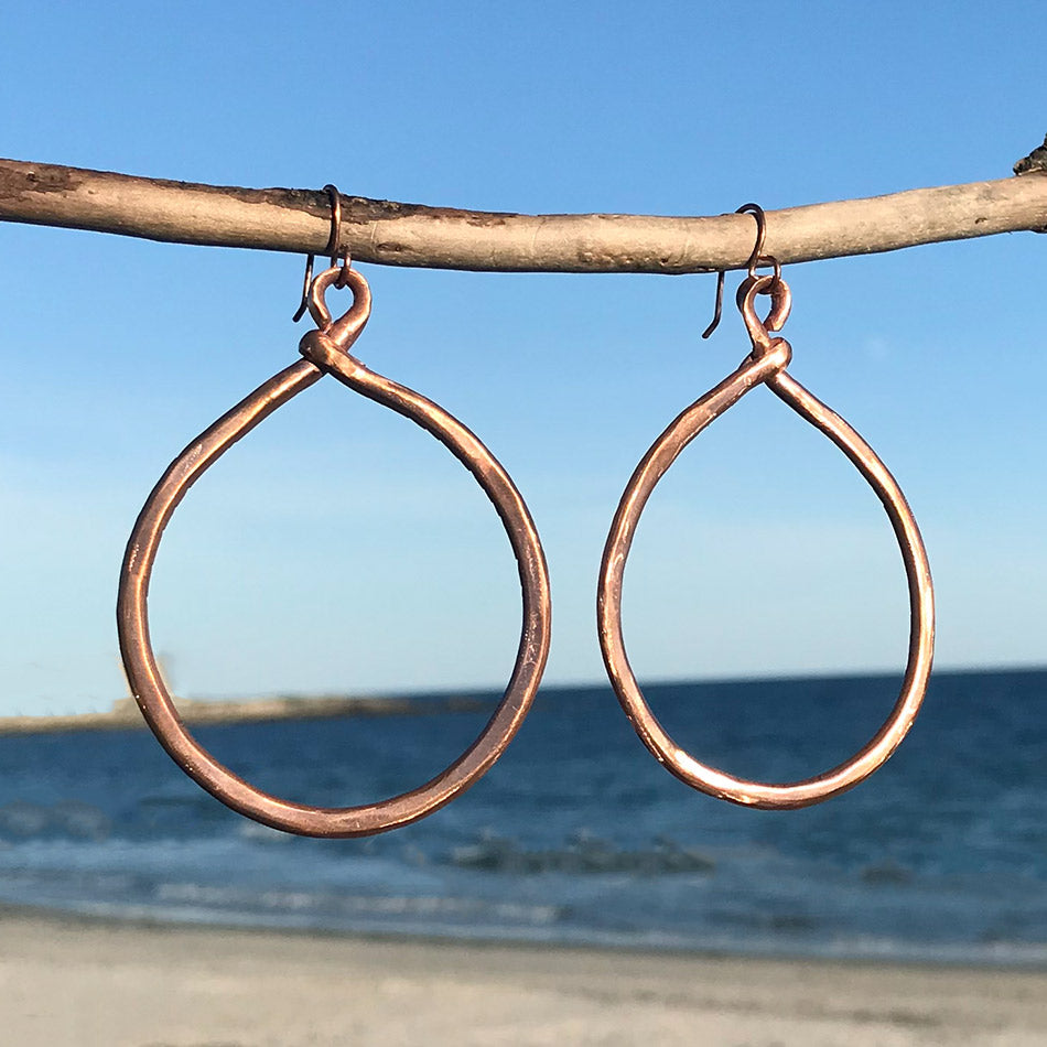 Hammered Copper Hoops, Peru