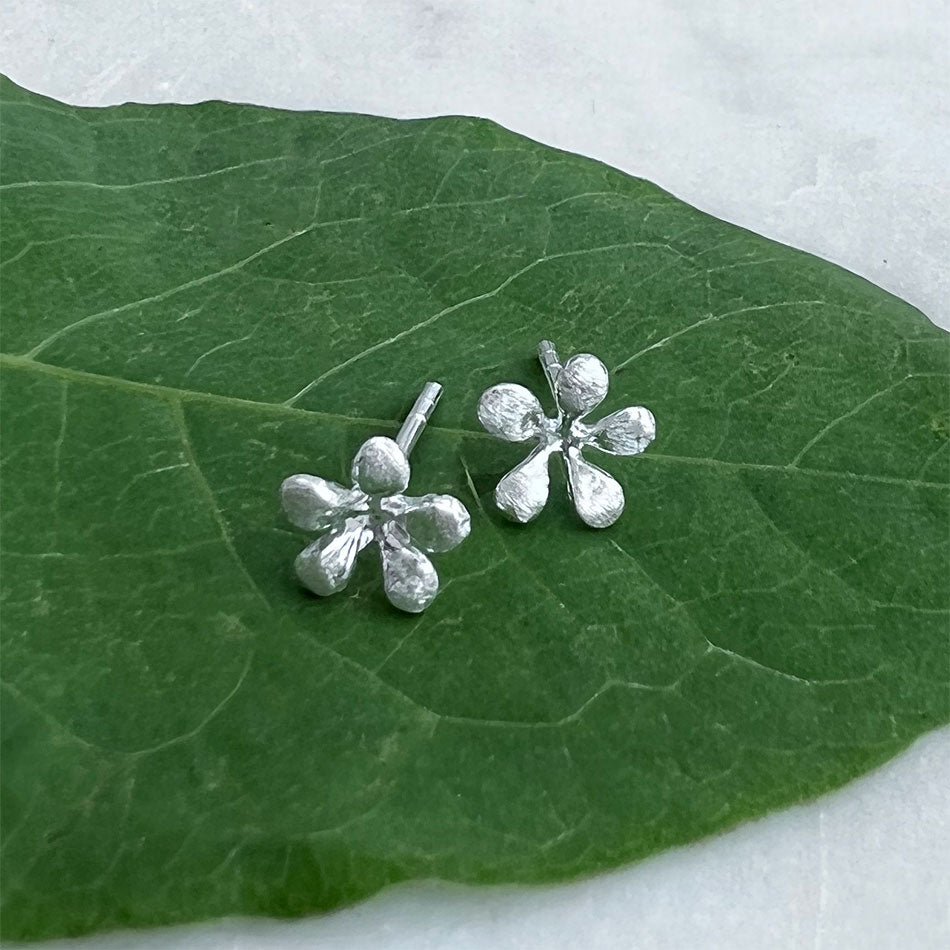 Fair trade sterling silver studs earrings ethically handnmade
