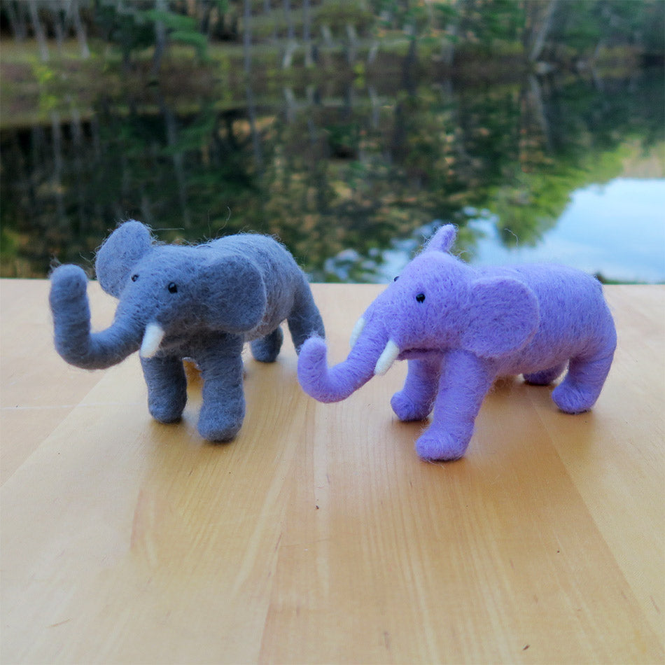 Fair trade felt elephants handmade in Guatemala