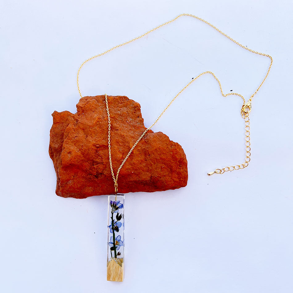 Forget Me Not Botanical Necklace, Colombia