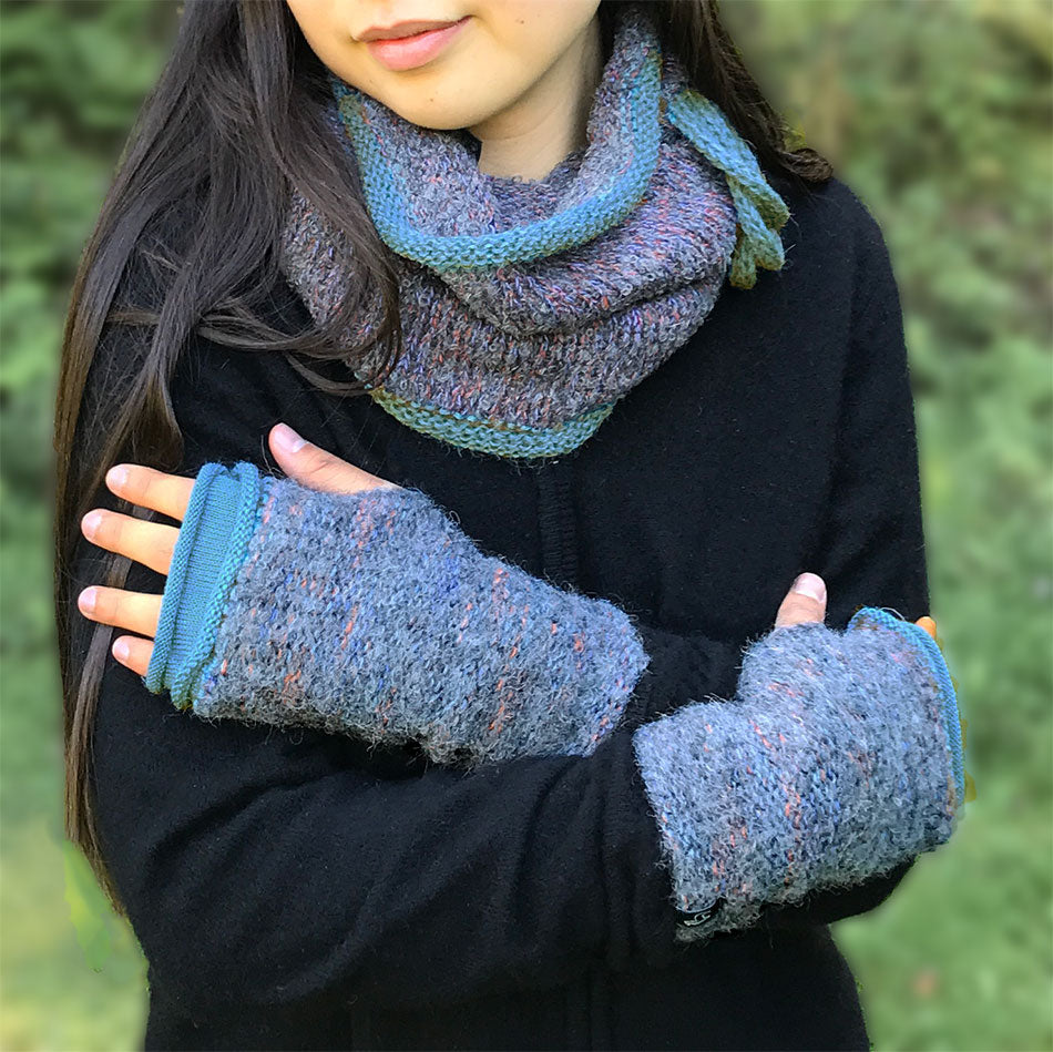 Fair trade alpaca fingerless gloves