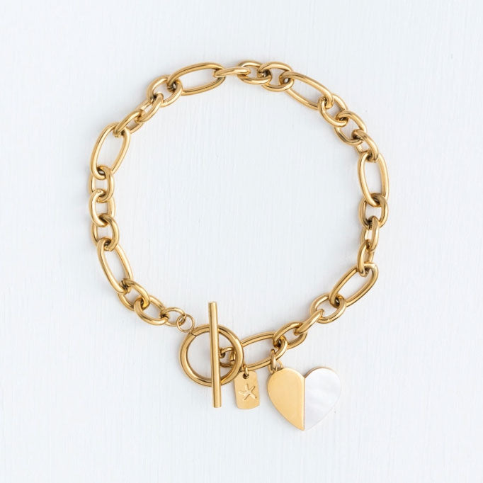 Linked Together "Hope" Bracelet - Gold, China