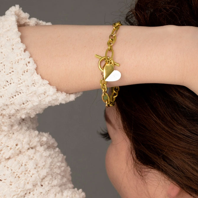 Linked Together "Hope" Bracelet - Gold, China