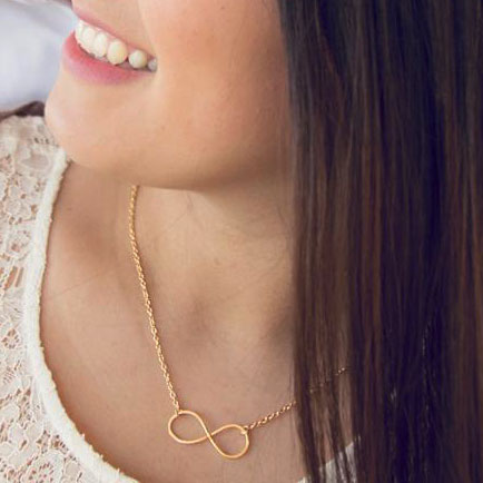 Infinity Necklace - Gold, India cr