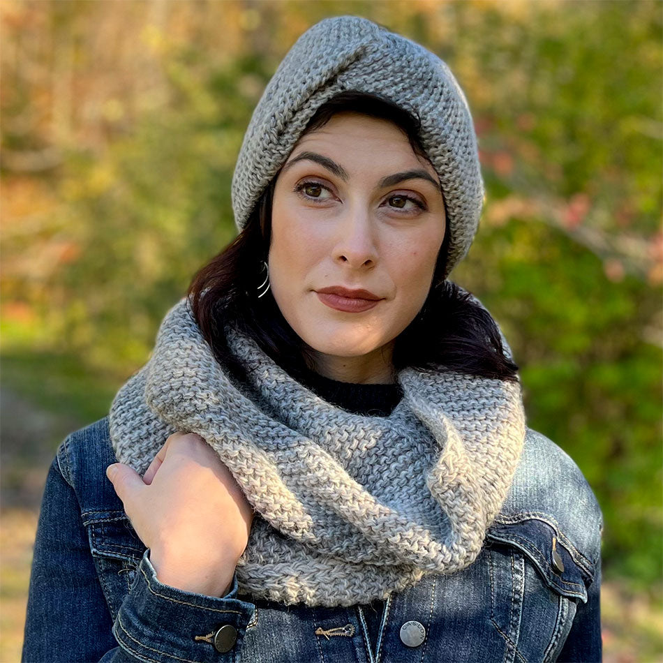 Fair trade alpaca neck warmer handmade by artisans in peru