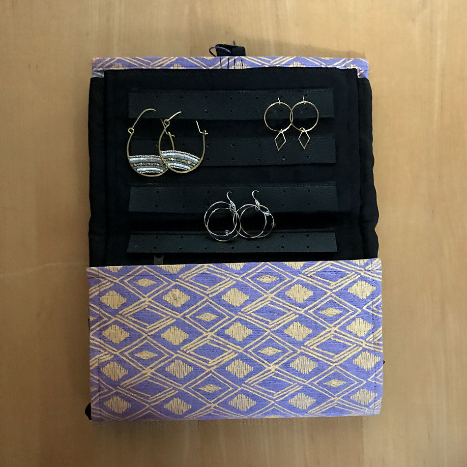 Fair trade jewelry travel case handmade in Cambodia