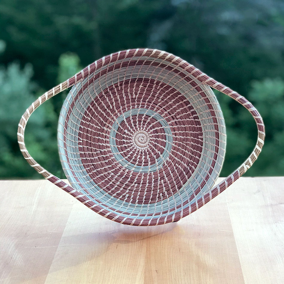 Fair trade pine needle basket handmade in Guatemala