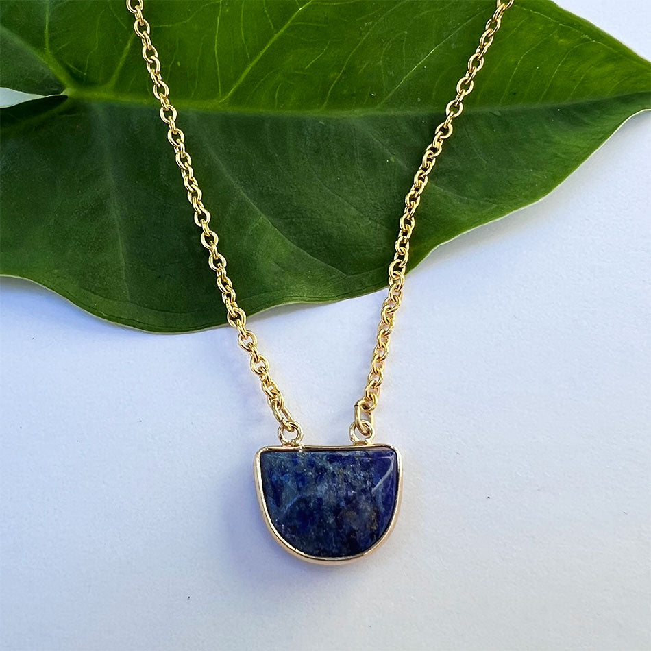 Lapis necklace fair trade Guatemala