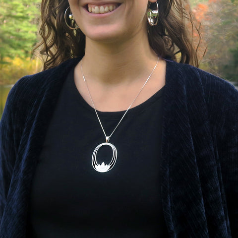 Fair trade sterling silver necklace handmade in Bali