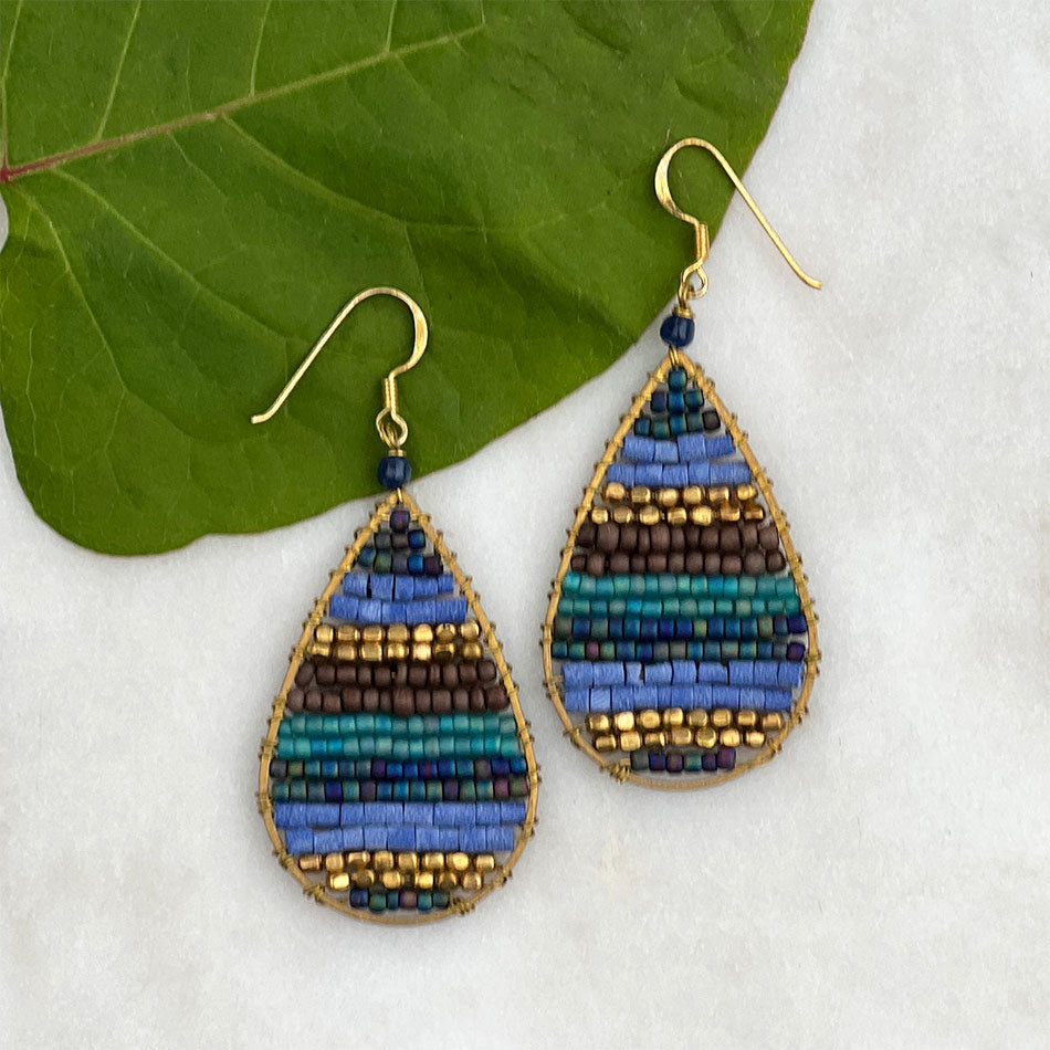Festive Teardrop Earrings, Thailand