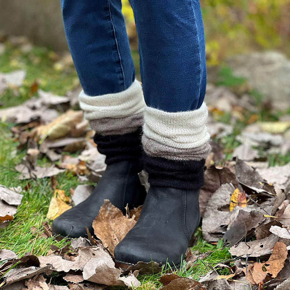 Fair trade alpaca leg warmers