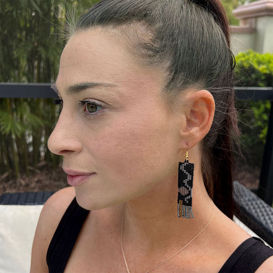 Fair trade beaded earrings handmade by women artisans in Guatemala