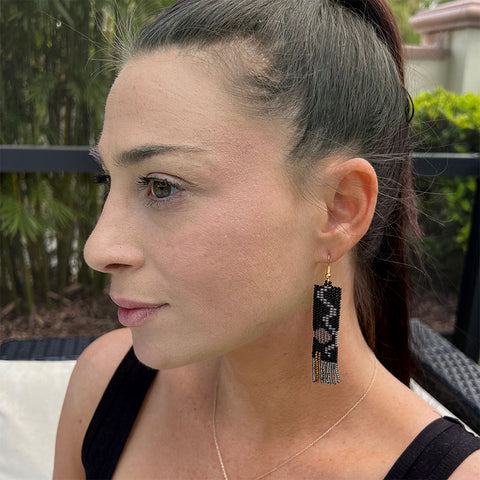 Fair trade beaded earrings handmade by women artisans in Guatemala