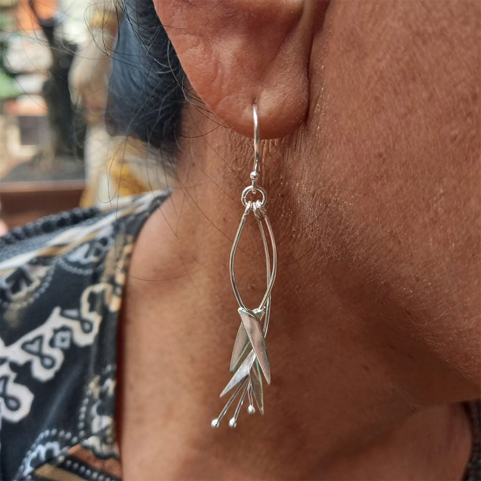 Blossom Out Earrings - Sterling Silver, Indonesia