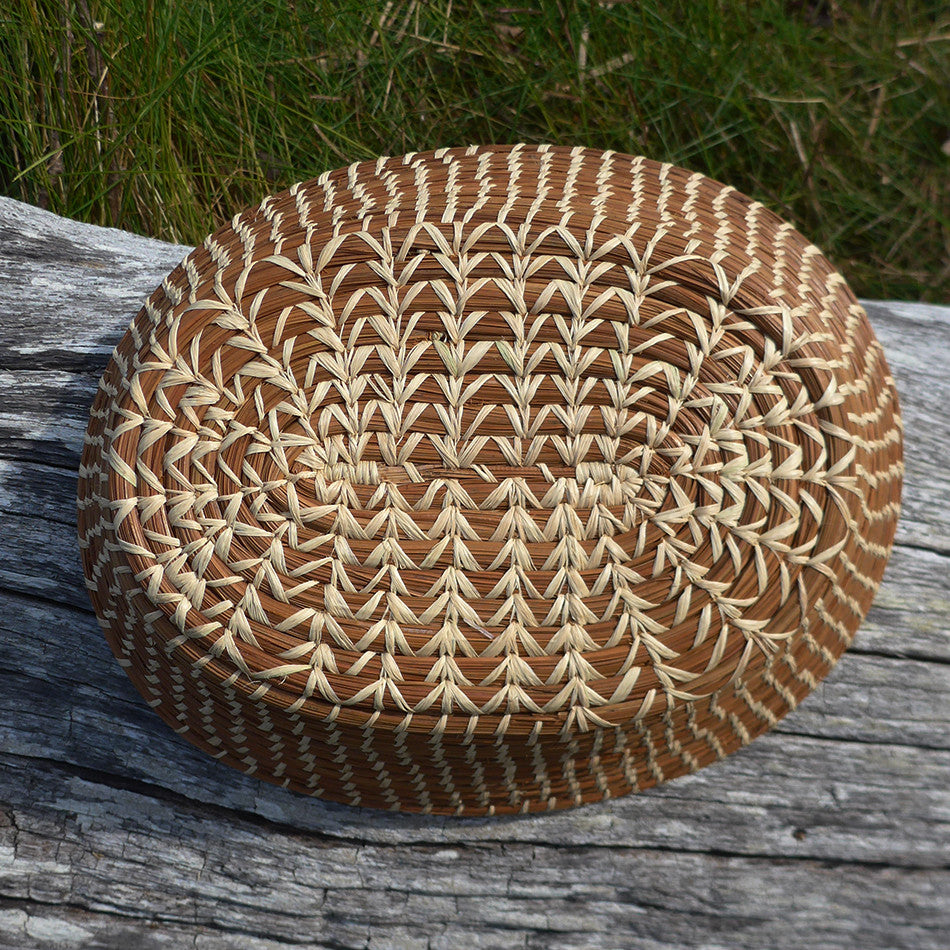 Rosa Pine Needle Basket, Guatemala