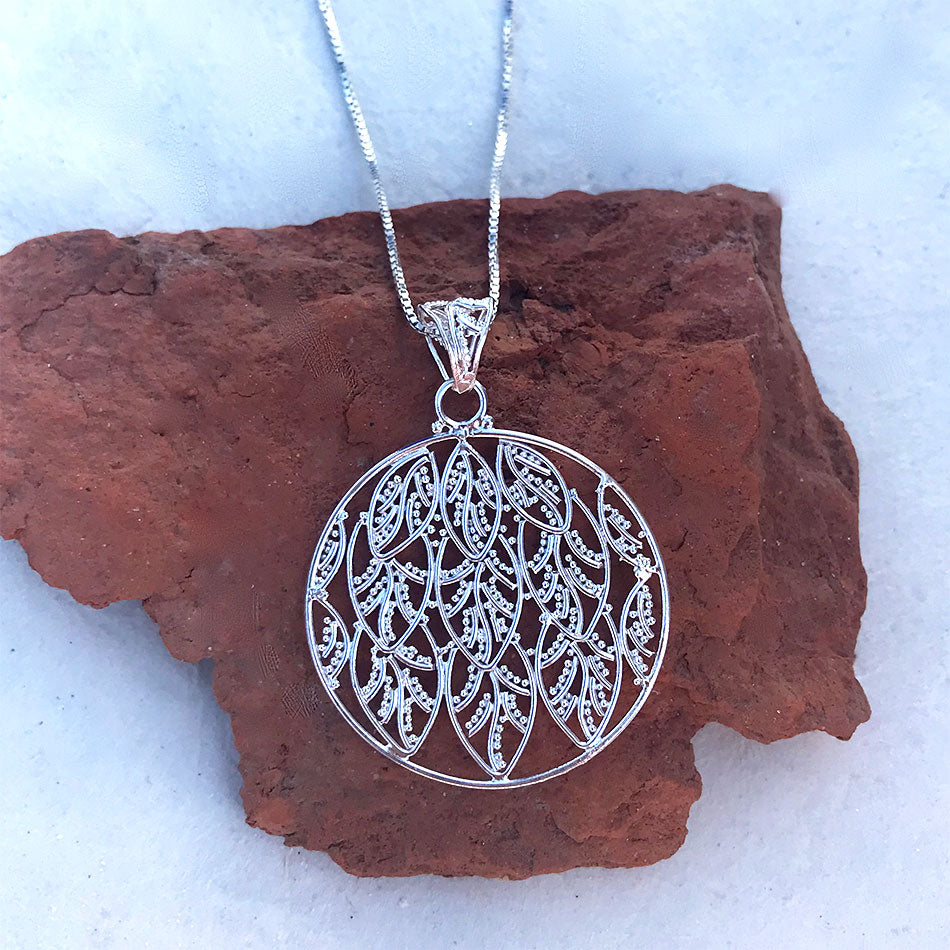 Fair trade sterling silver necklace handmade in Bali