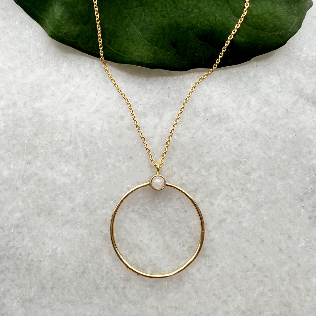 Moonstone Circle Necklace, India