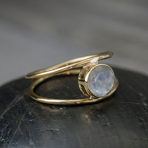 Moonstone fair trade ring handmade by artisans in India