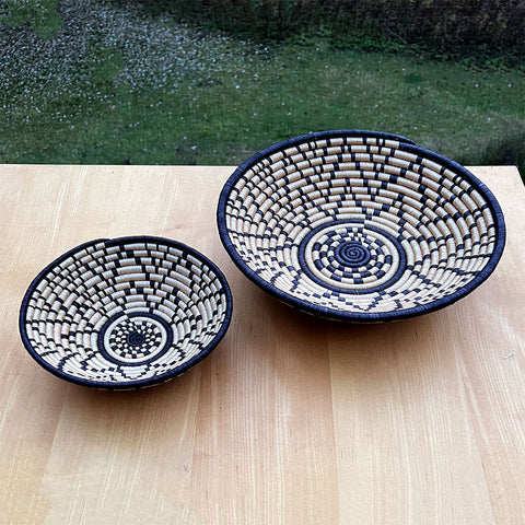 Fair trade sisal basket handmade by women artisans in Rwanda