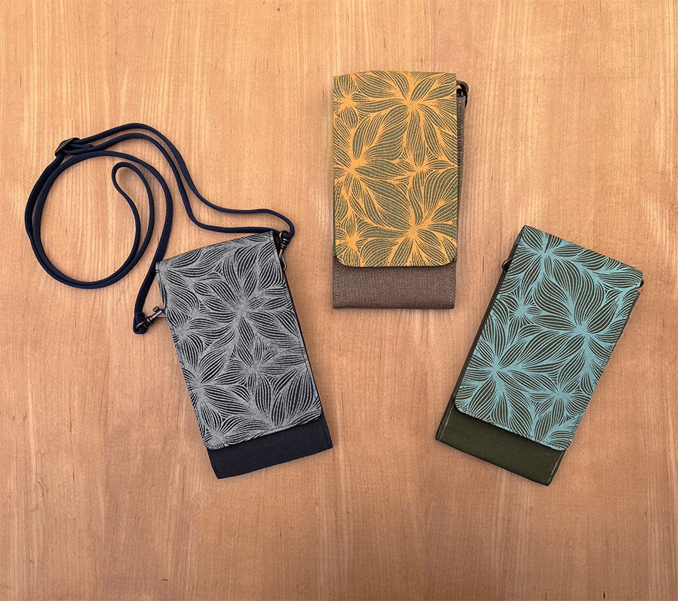 Recycled Cotton Cell Phone Bag/Wallet, Summer - Cambodia - Women's Peace  Collection