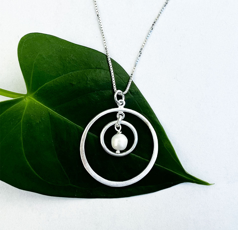 In Orbit Necklace - Sterling Silver, Indonesia