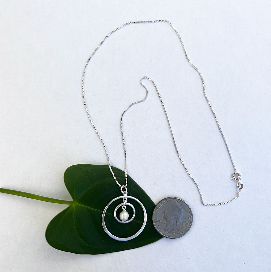 In Orbit Necklace - Sterling Silver, Indonesia