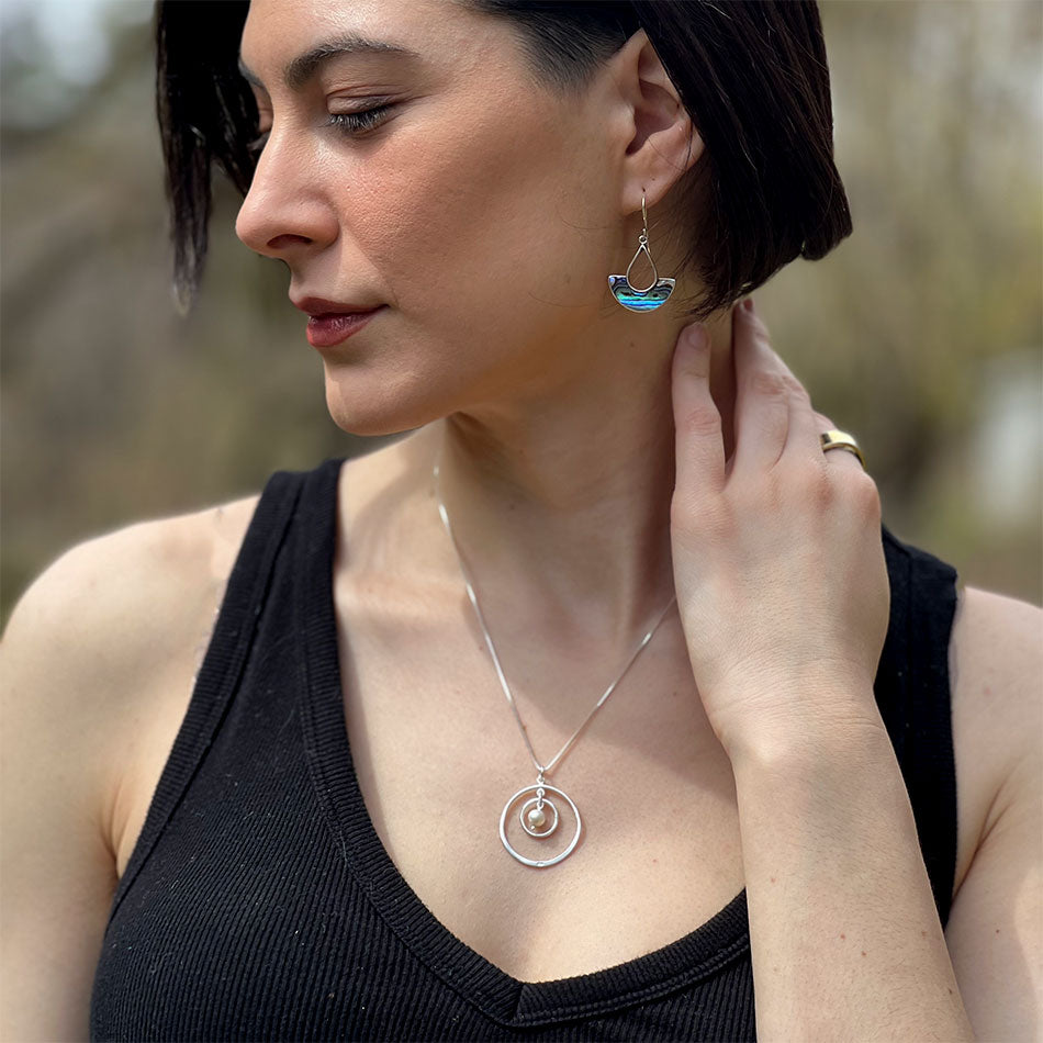 In Orbit Necklace - Sterling Silver, Indonesia
