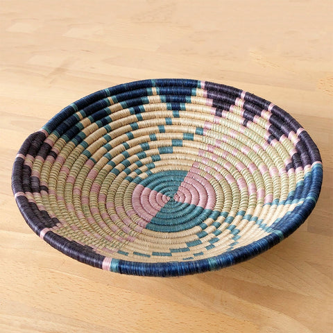 Sisal Bowl Basket - Pastel, Rwanda