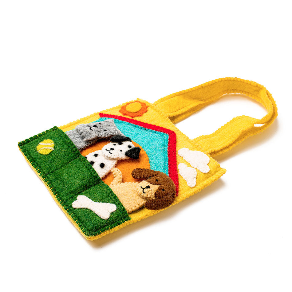 Felt Dog Puppet Bag, Nepal
