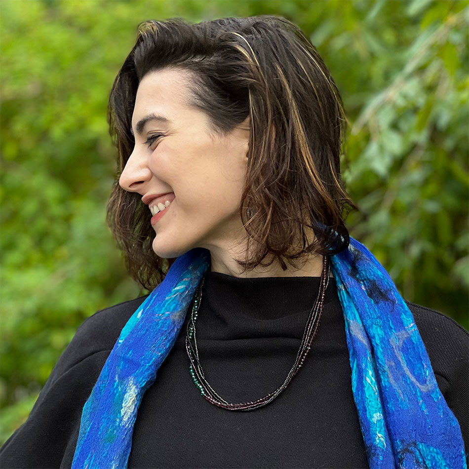 Fair trade bead necklace handmade by women artisans in Guatemala