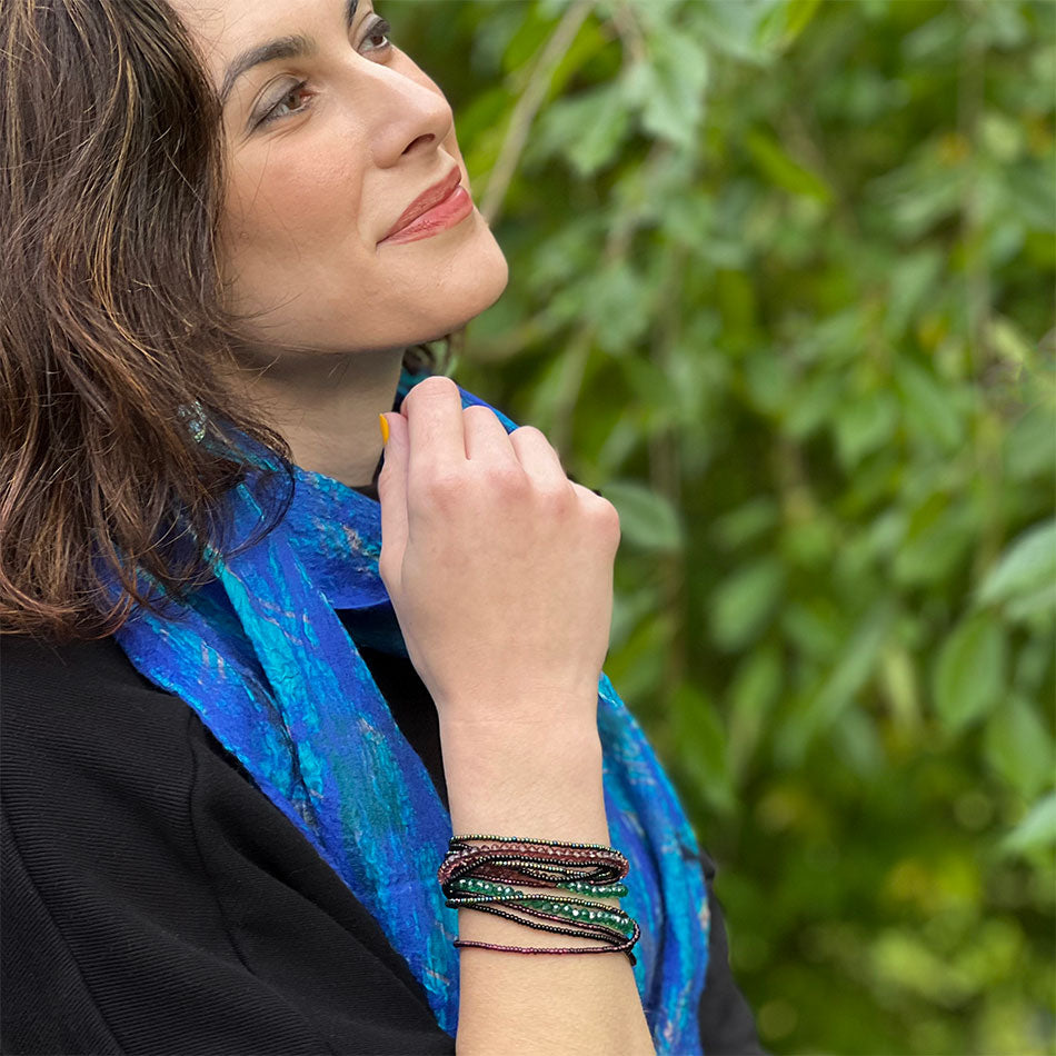 Fair trade bead bracelet handmade by women artisans in Guatemala