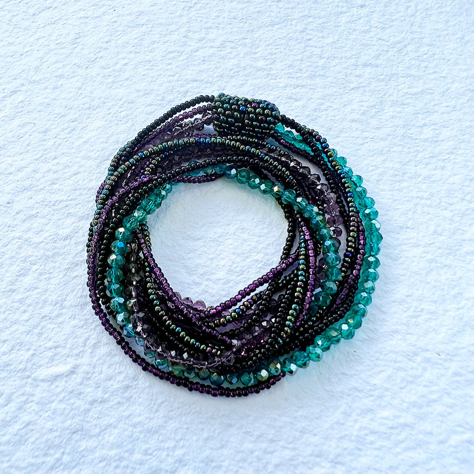 Fair trade bead wrap bracelet handmade by artisans in Guatemala