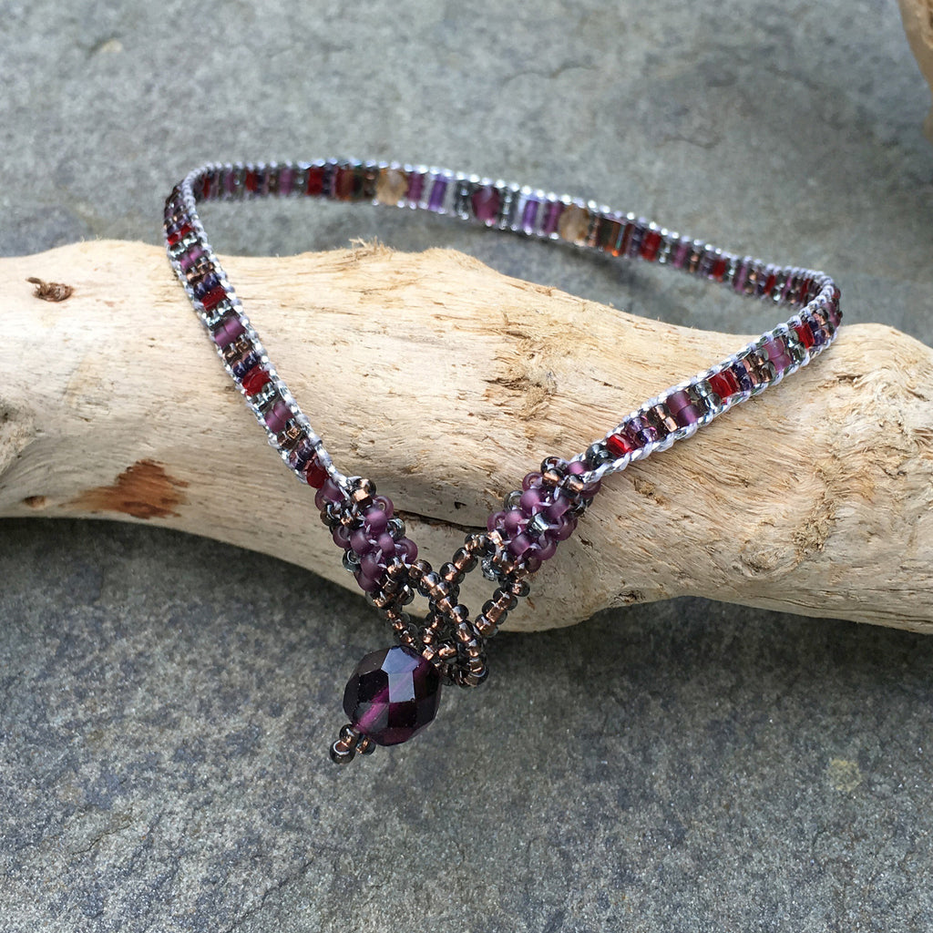 Bonita Jewel Anklet - Purple, Guatemala