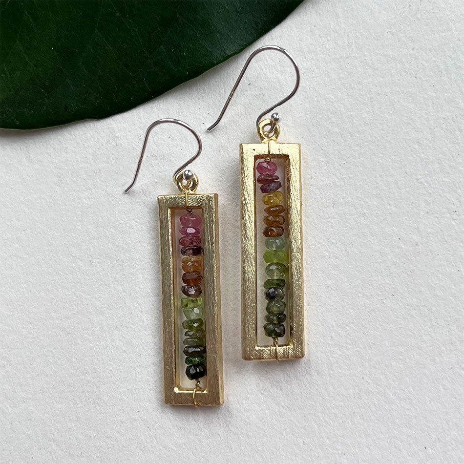 Rainbow Tower Earrings, Nepal