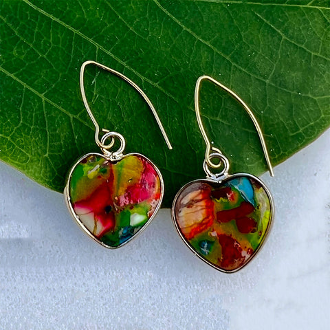 Love Freedom Jasper Earrings, China