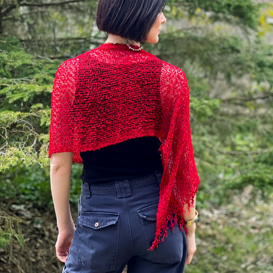 Fair trade poncho shrug