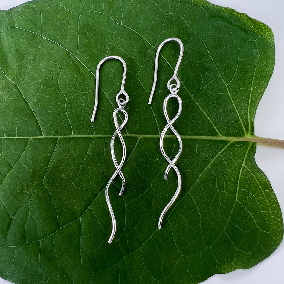 Fair trade sterling silver earrings handmade by artisans in Bali