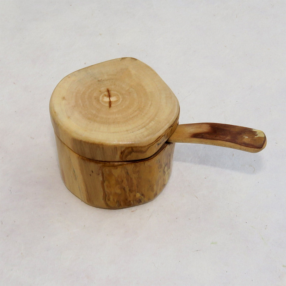 Fair trade wood salt box handmade in Guatemala